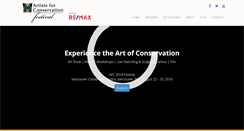 Desktop Screenshot of festival.artistsforconservation.org